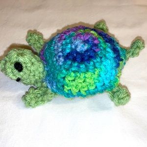 Hand Crafted Crocheted Organic Catnip Turtle Toy
